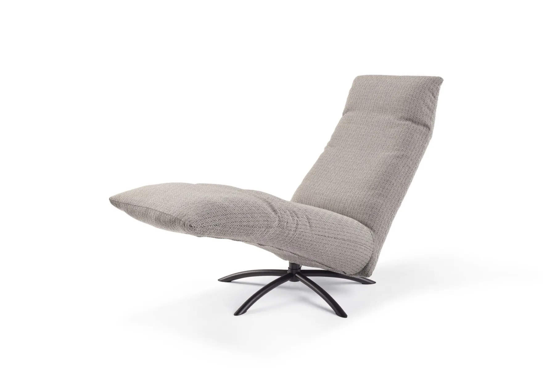 Outdoor-Drehsessel Baboo mit grauem Bezug und Sternfuß